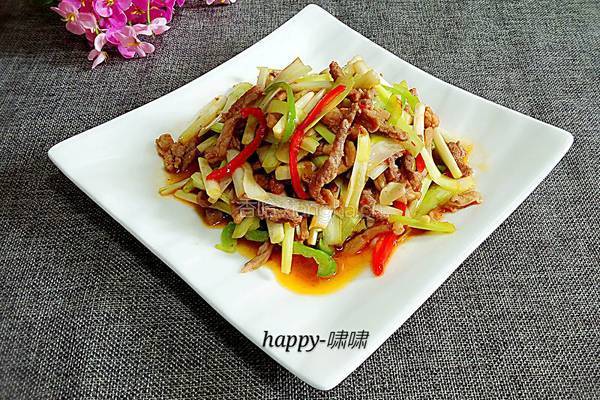 韭黄炒肉丝的做法图解9
