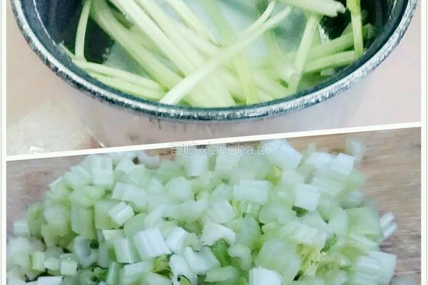 芹菜胡萝卜香菇丁的做法图解3