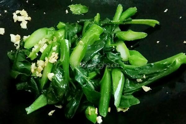 蒜蓉芥蓝炒萝卜干的做法图解9