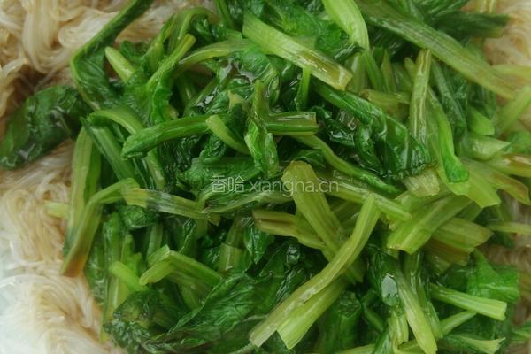 青椒小白菜粉丝的做法图解5