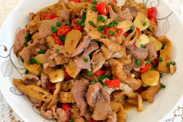 豆腐干炒肉的做法图解10