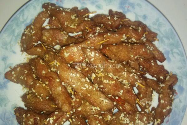 孜然牙签瘦肉的做法图解11