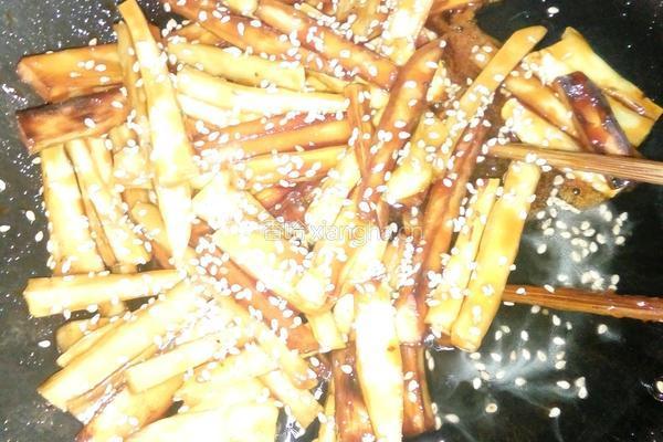 拔丝芝麻薯条的做法图解12