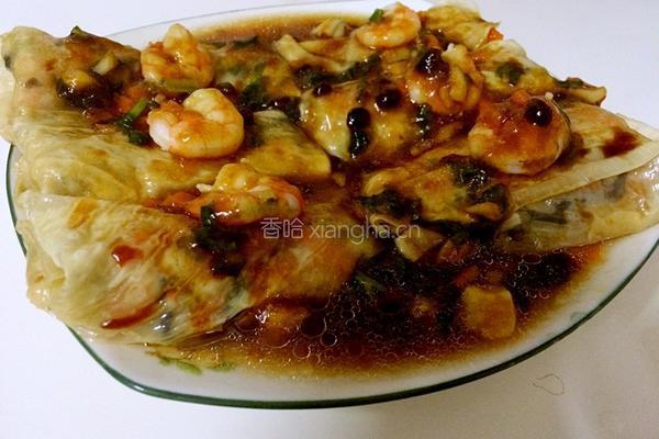 鲜虾腐竹卷的做法图解8