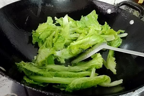 生菜炒米粉的做法图解5