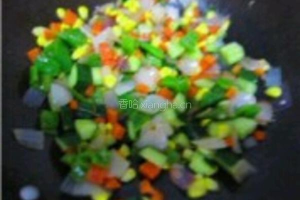 杂蔬炒吐司的做法图解3