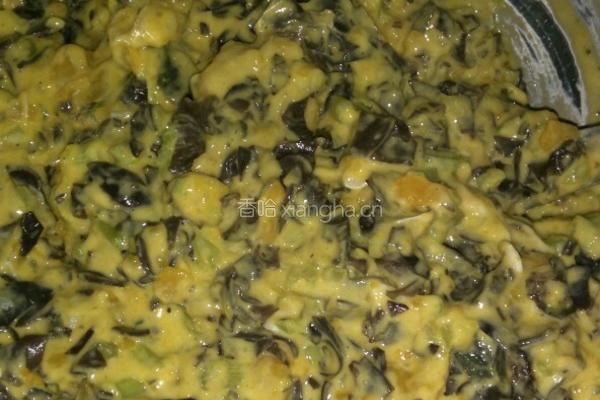 木耳窝瓜芹菜鸡蛋饼的做法图解6