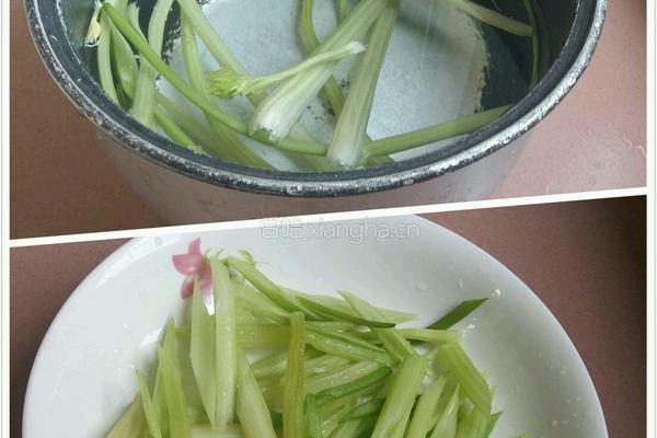 芹菜炒鸡蛋的做法图解2