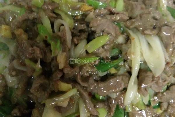 葱爆牛肉的做法图解4