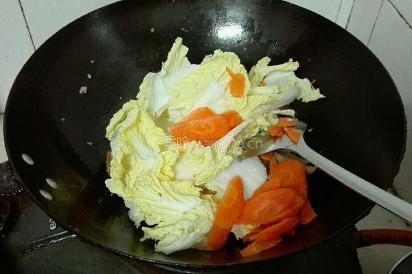 肉饼炒娃娃菜的做法图解5
