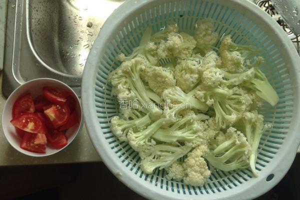 茄汁有机花菜的做法图解2