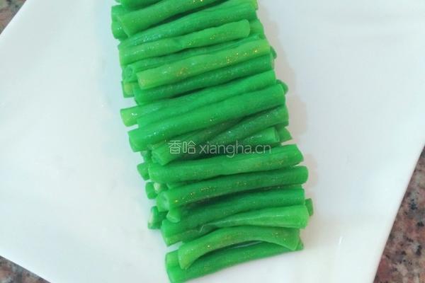 麻酱豆角的做法图解4