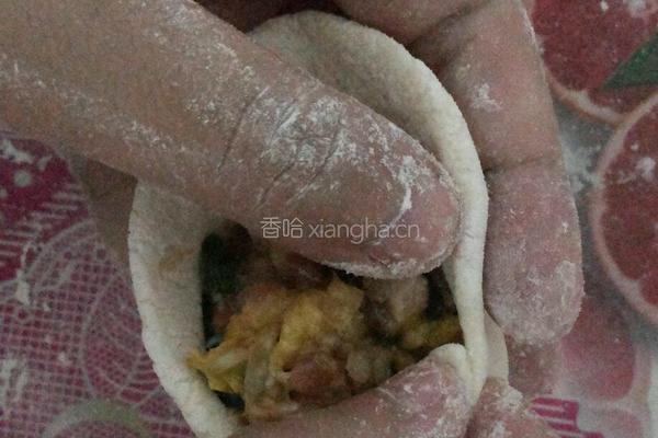 猪肉白菜包的做法图解3