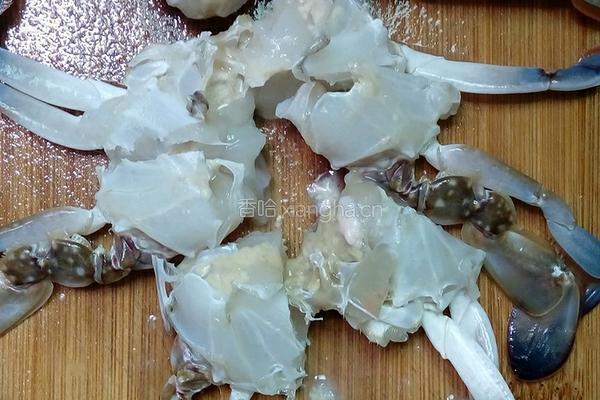 姜葱炒花蟹的做法图解3