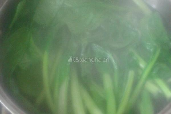 菜心炒肉的做法图解2