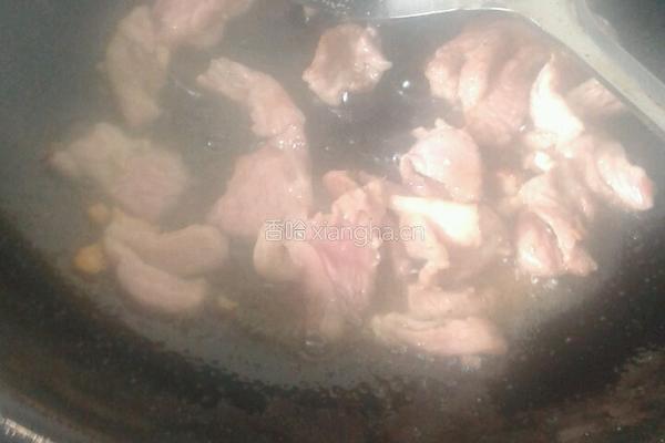 菜心炒肉的做法图解6