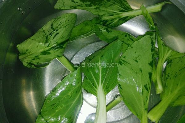 青菜油饼的做法图解1