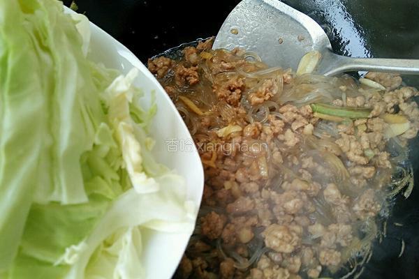 肉末粉丝圆白菜的做法图解8
