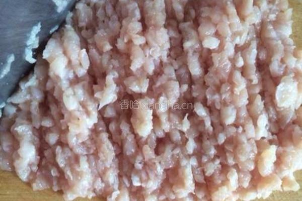 香菇鸡肉饼的做法图解3