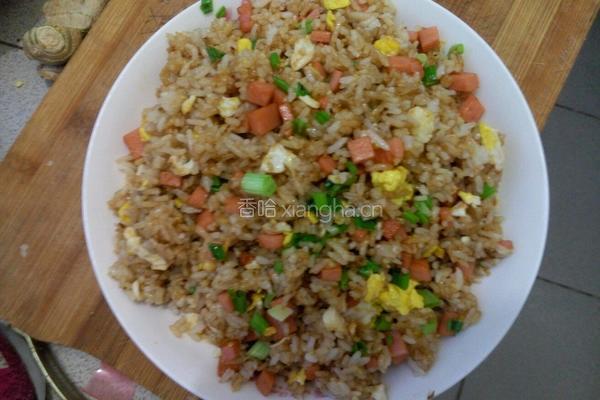 火腿鸡蛋炒饭的做法图解6