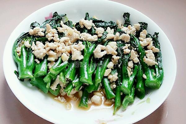 蒜蓉肉未芥蓝的做法图解11