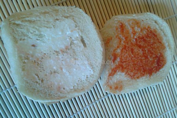 鸡蛋火腿堡的做法图解5