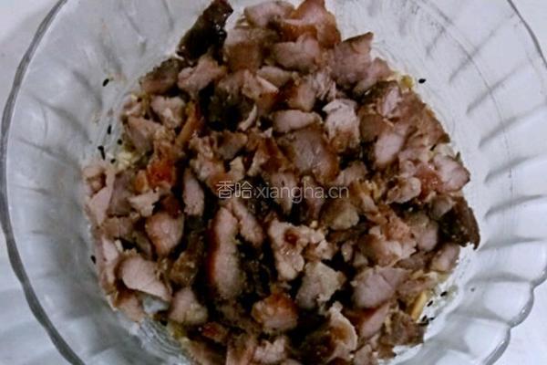 自制伍仁叉烧月饼馅料的做法图解12