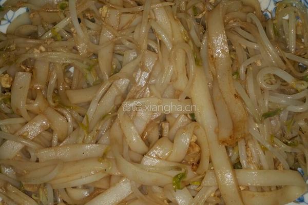 豆芽炒河粉的做法图解8