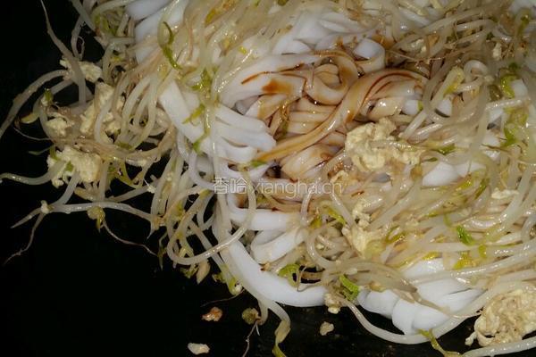 豆芽炒河粉的做法图解7