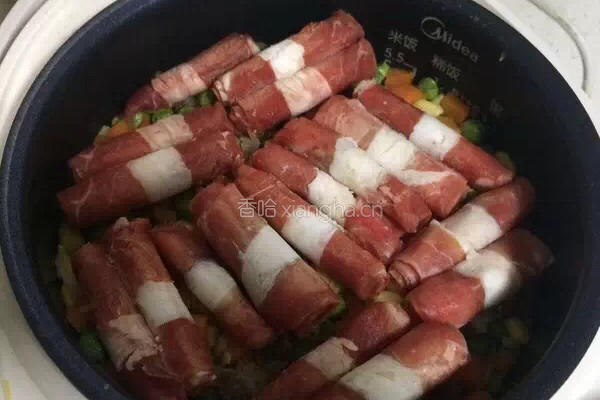 菜肉焖饭的做法图解3