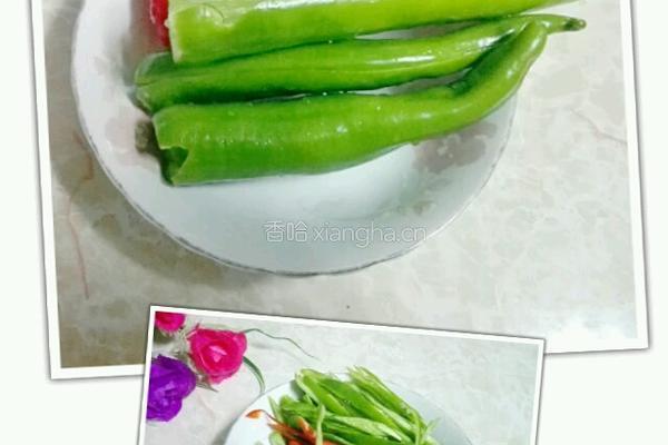 辣椒瘦肉炒豆角的做法图解2