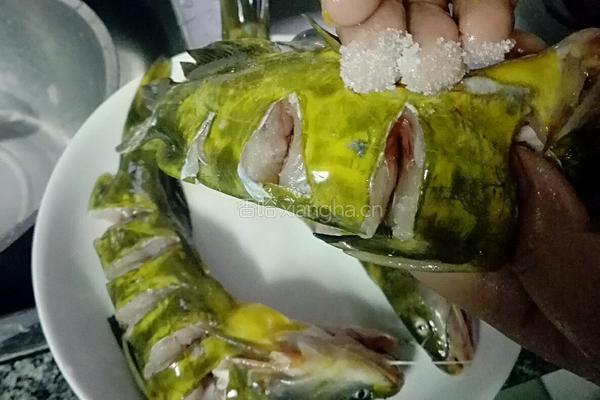 蒜蓉蒸黄骨鱼的做法图解3