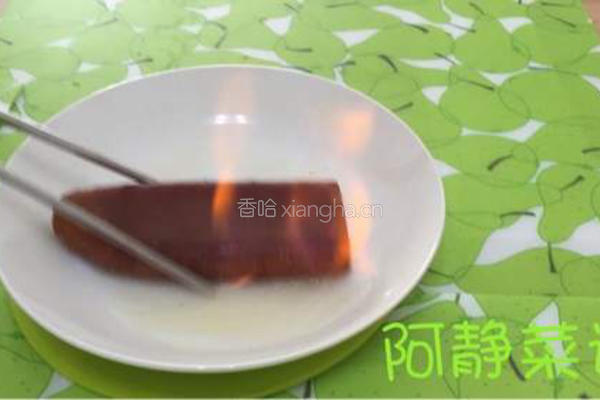 酒烤乌鱼子的做法图解3