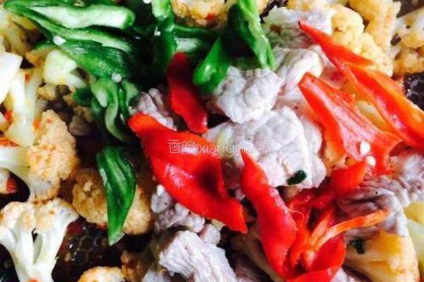 剁椒花菜肉片的做法图解6