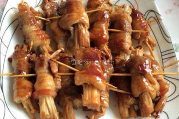 五花肉卷金针菇