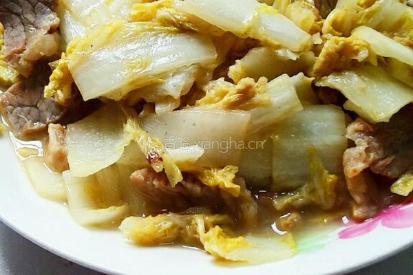 咸肉炒娃娃菜的做法图解7