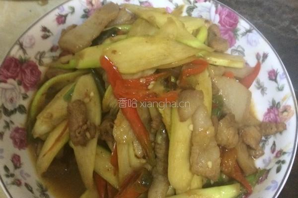 茭白炒肉的做法图解11