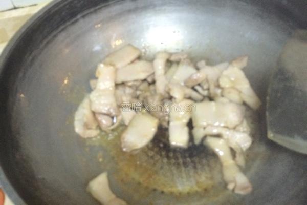 茭白炒肉的做法图解4