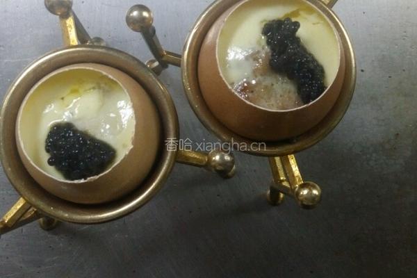 鹅肝鱼子酱蒸蛋的做法图解6