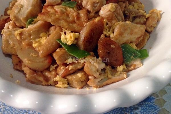 豆腐炒蟹棒的做法图解5