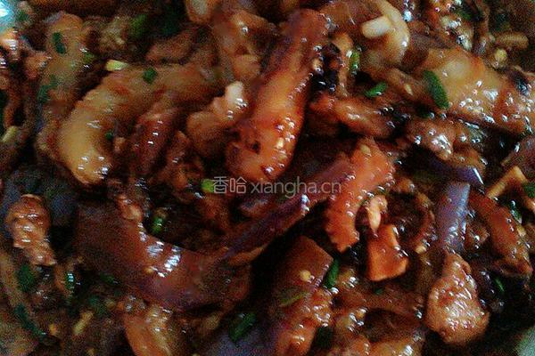 鱿鱼瘦肉闷茄子的做法图解6