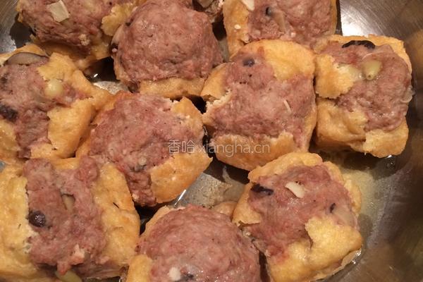 火鸡肉酿豆腐的做法图解5