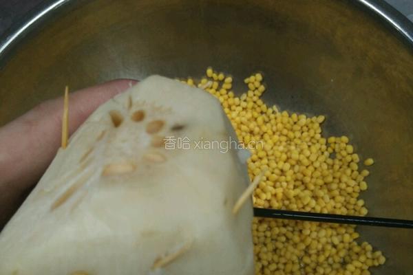 绿豆酿连藕的做法图解4