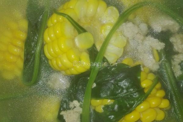 玉米菠菜丸子汤的做法图解10