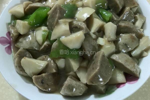 鸡腿菇烧贡丸的做法图解8