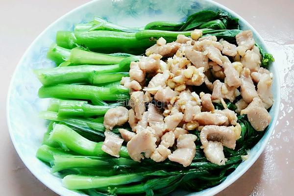 蒜蓉菜心肉片的做法图解9