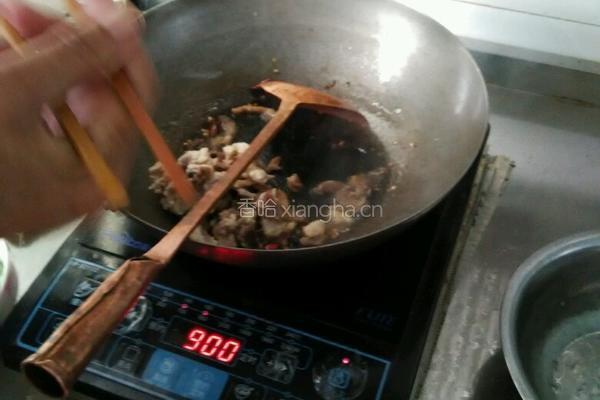 芥菜炒肉的做法图解4