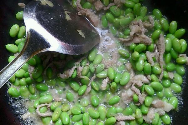肉丝烩毛豆的做法图解5