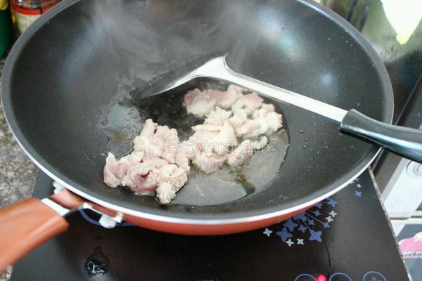 青菜炒肉片的做法图解4