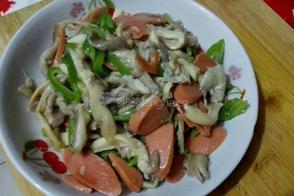 平菇炒火腿的做法图解7